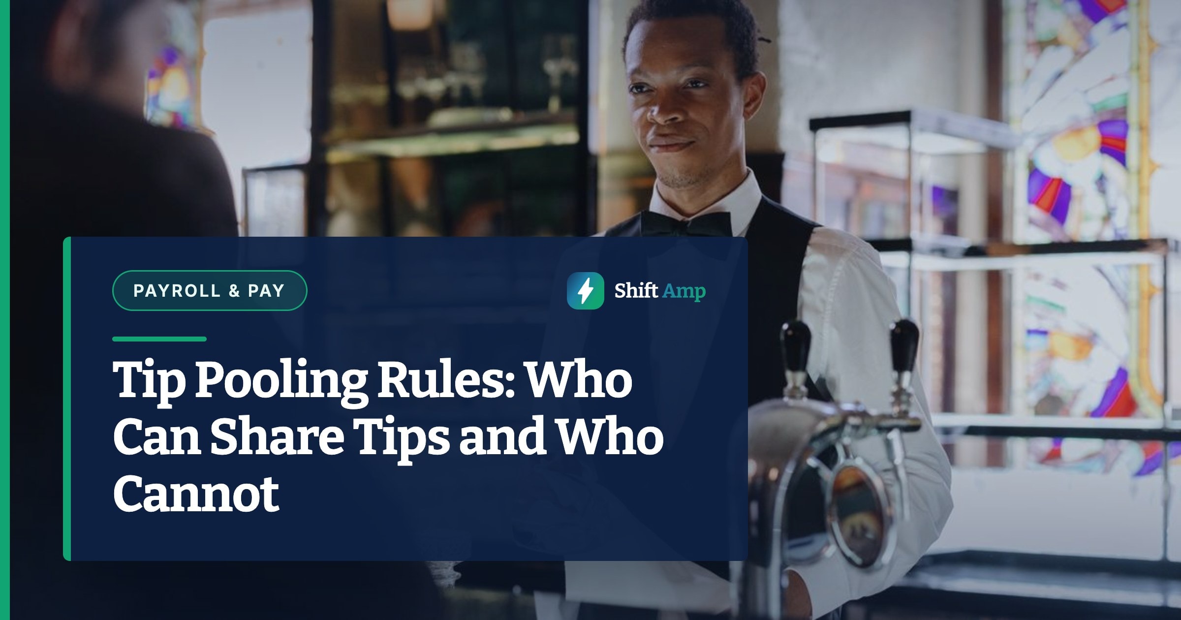 A bartender in formal attire serves a customer in a classic, stylish bar setting.